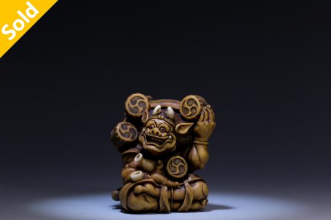 雷神 根付（利步）