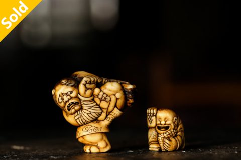 福内鬼外 根付（大鱼）