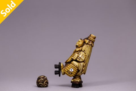 雨降小僧 根付（大鱼）