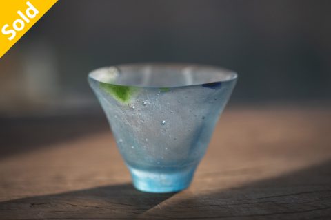 冷酒杯 冷水杯 广口蓝绿(铃木滋子)