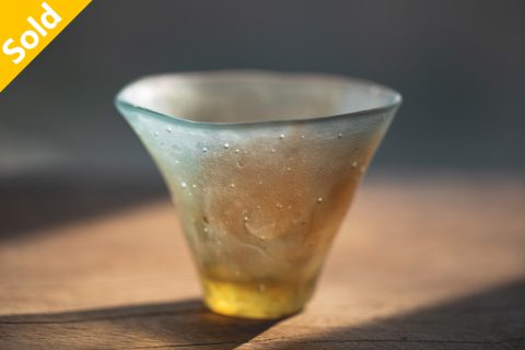 冷酒杯 冷水杯 广口黄蓝（铃木滋子）