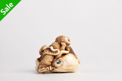 缠斗 根付（乐之）