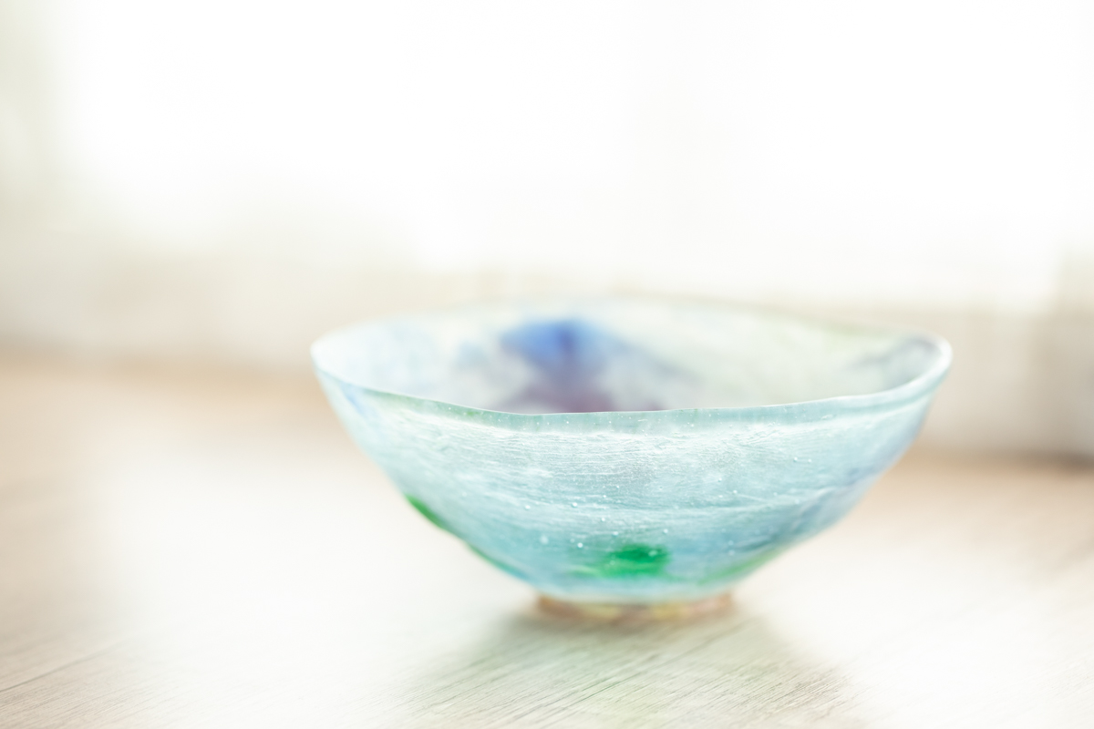 玻璃 抹茶碗（铃木滋子）N22A246