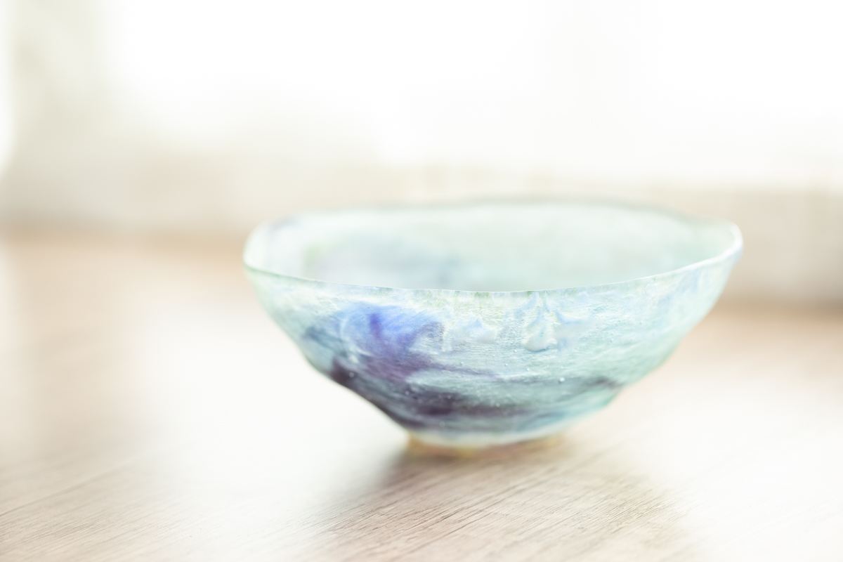 玻璃 抹茶碗（铃木滋子）N22A246