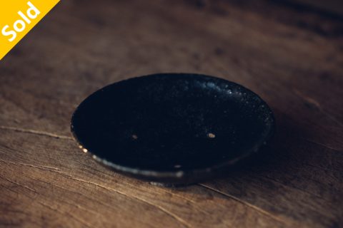 黑釉3寸皿 杯托（八田亨）N22A381