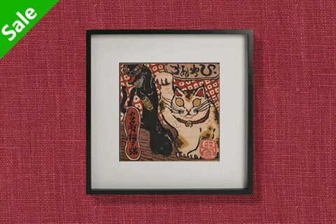 黑白招财猫（花日和畳）