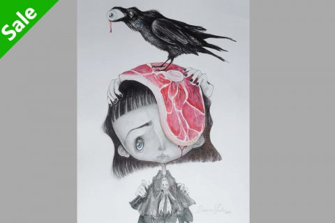 乌鸦女孩 手绘原画（多米尼克）