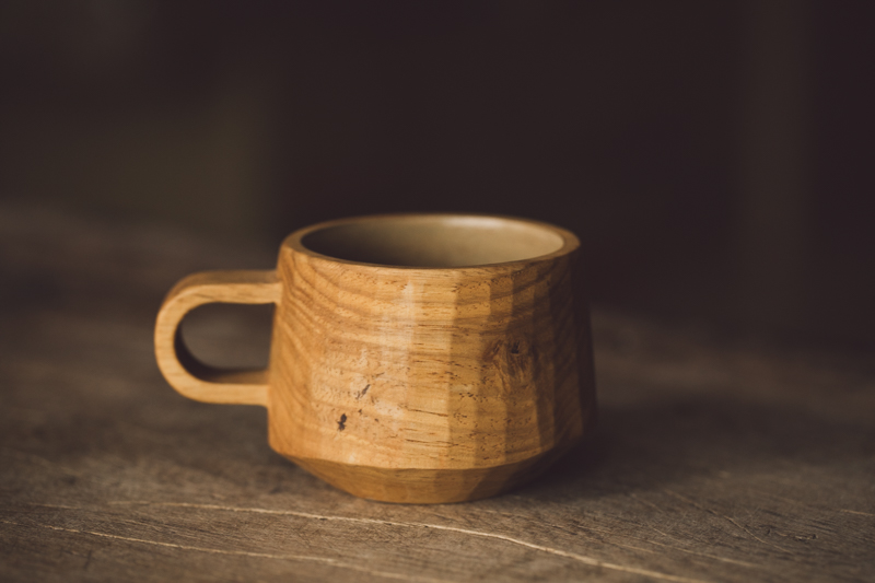 木雕 咖啡杯 面取（玉元利幸）N22B023