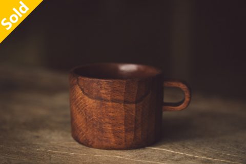 木雕 咖啡杯 褐（玉元利幸）N22B021_25