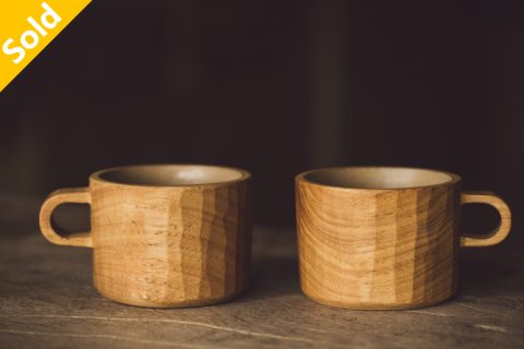 木雕 咖啡杯 黄（玉元利幸）N22B019_20