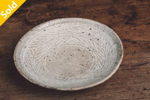 白三岛6寸皿（八田亨）N23B016