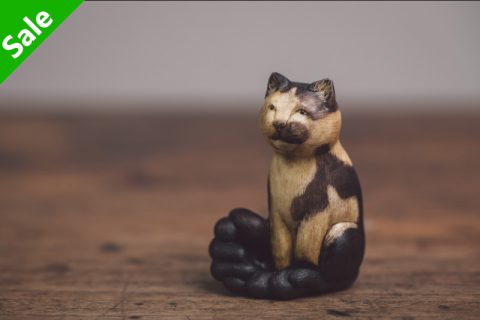 八尾猫 根付（黑摩鲤）