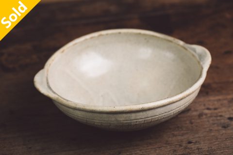 粉引栉目椭圆钵（江口诚基）N23B47