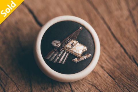江户静物 镜盖根付（铁成）