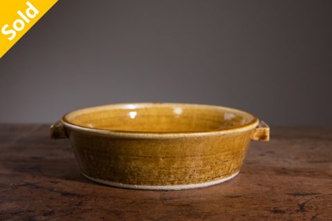 双耳平皿 酱釉（大杉康伸）N23B307