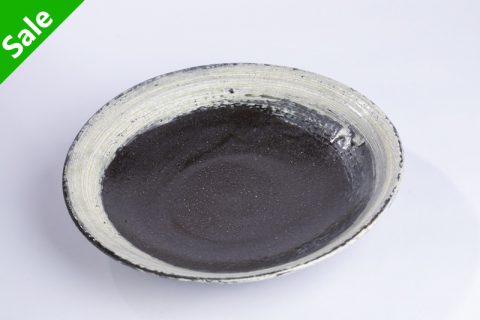 黑地刷毛目粉引果子钵（尾形アツシ）N23B331