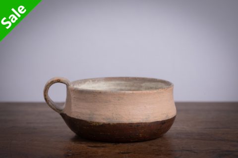 粉引拼色汤碗（まとはま・安竹）N23B429