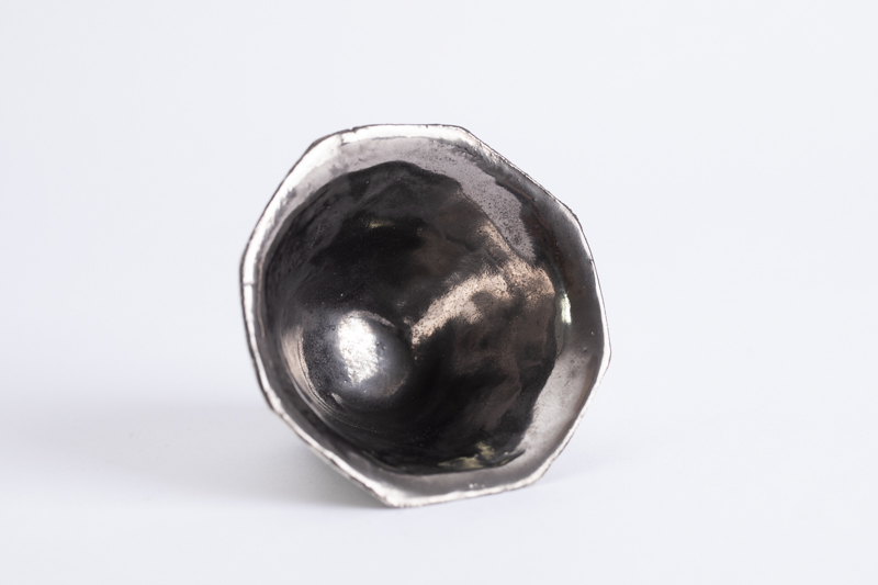 石纹银彩八角杯（平松龙马）N23B511