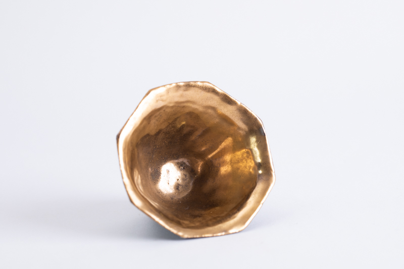 石纹金彩八角杯（平松龙马）N23B512