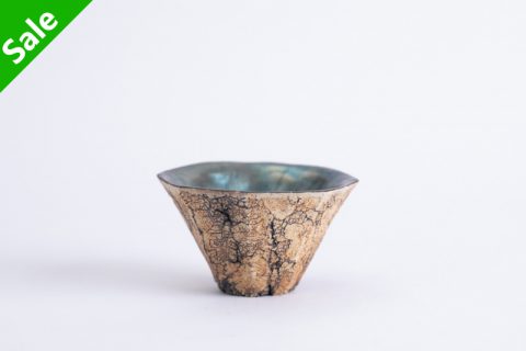 石纹熏银彩八角杯（平松龙马）N23B513