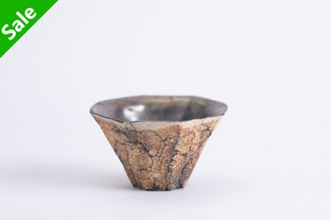 石纹熏银彩八角杯（平松龙马）N23B514