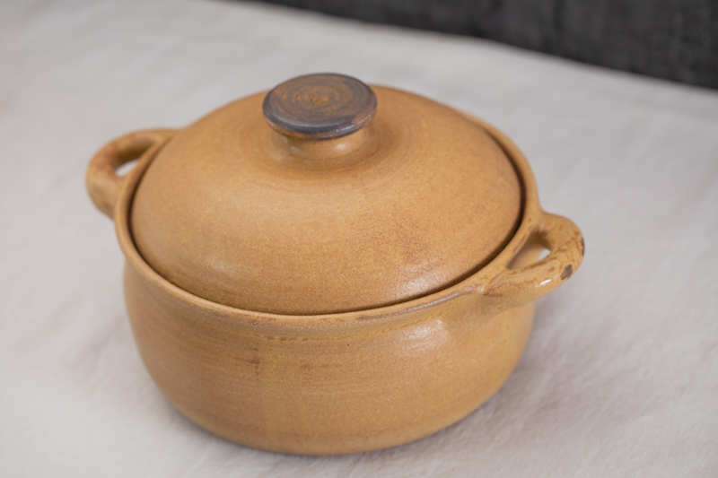 茶釉土锅 2.5升（まとはま・安竹）N24B093
