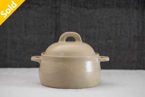 抹茶绿釉土锅 2升（まとはま・安竹）N24B080