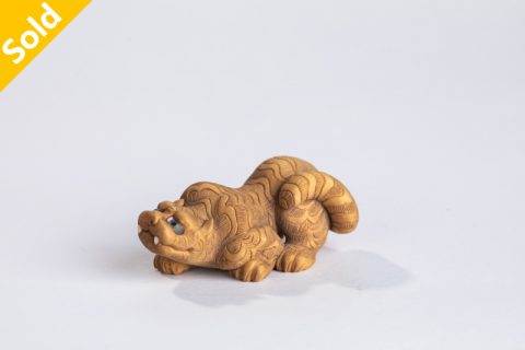 虎 根付（竹马）