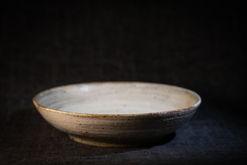 白刷毛纹 7寸浅钵（马渡新平）N24B267