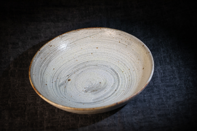 白刷毛纹 7寸浅钵（马渡新平）N24B267