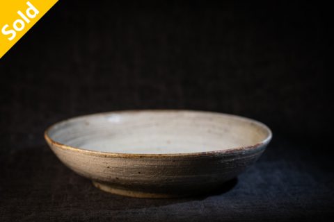 白刷毛纹 7寸浅钵（马渡新平）N24B267