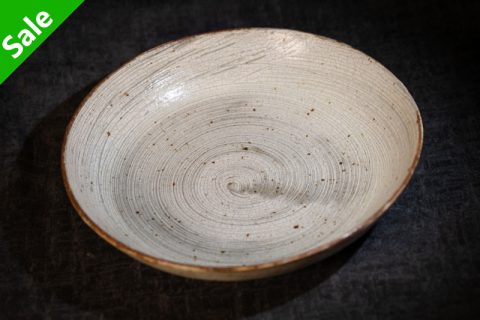 白刷毛纹  8寸浅钵（马渡新平）N24B273