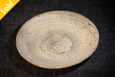 黄刷毛纹  7寸皿/盘（马渡新平）N24B275