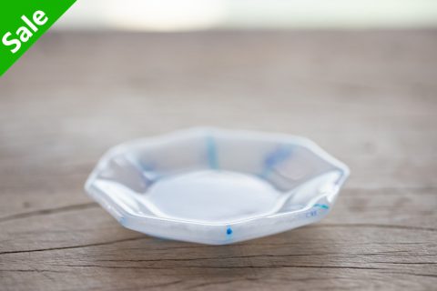 玻璃八角皿 茶托（铃木滋子）N25B128