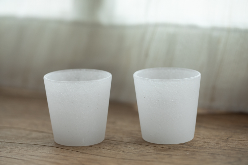铸造玻璃茶杯 白（后藤洋平）N25B140