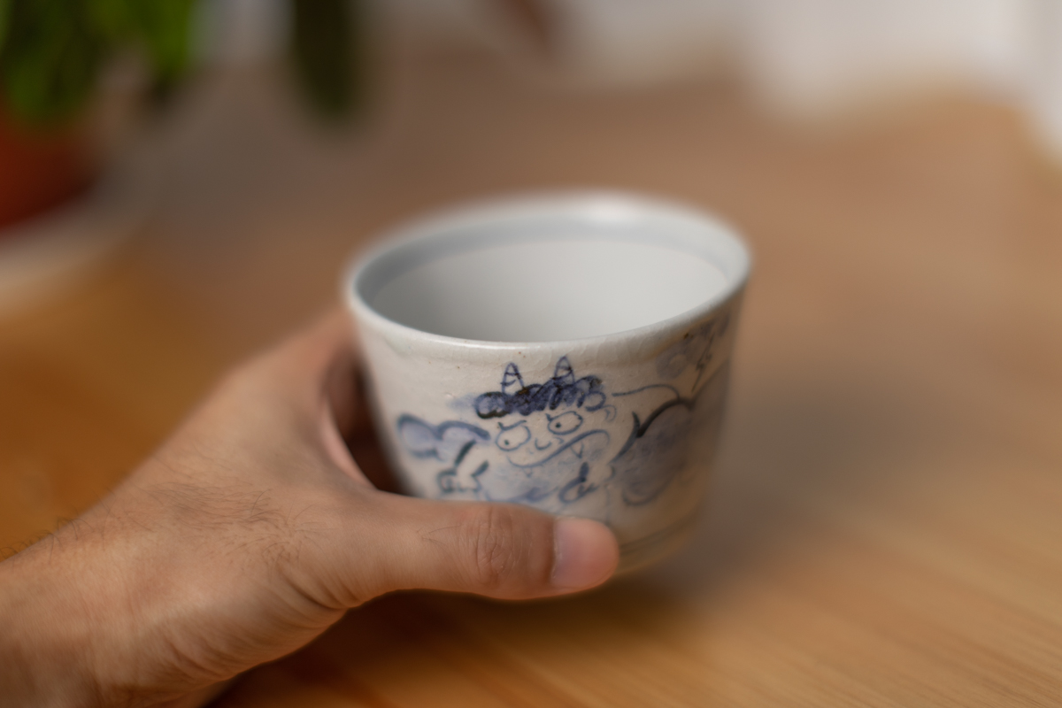染付雷神小钵（须贺文子）