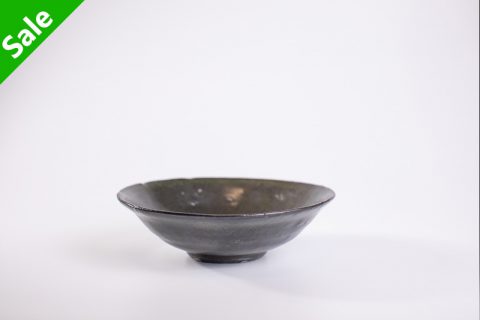 黑绿釉 中钵（村木雄儿）