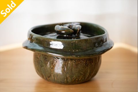 织部釉 御饭锅 2合 云井窑（中川一边陶）N24B475