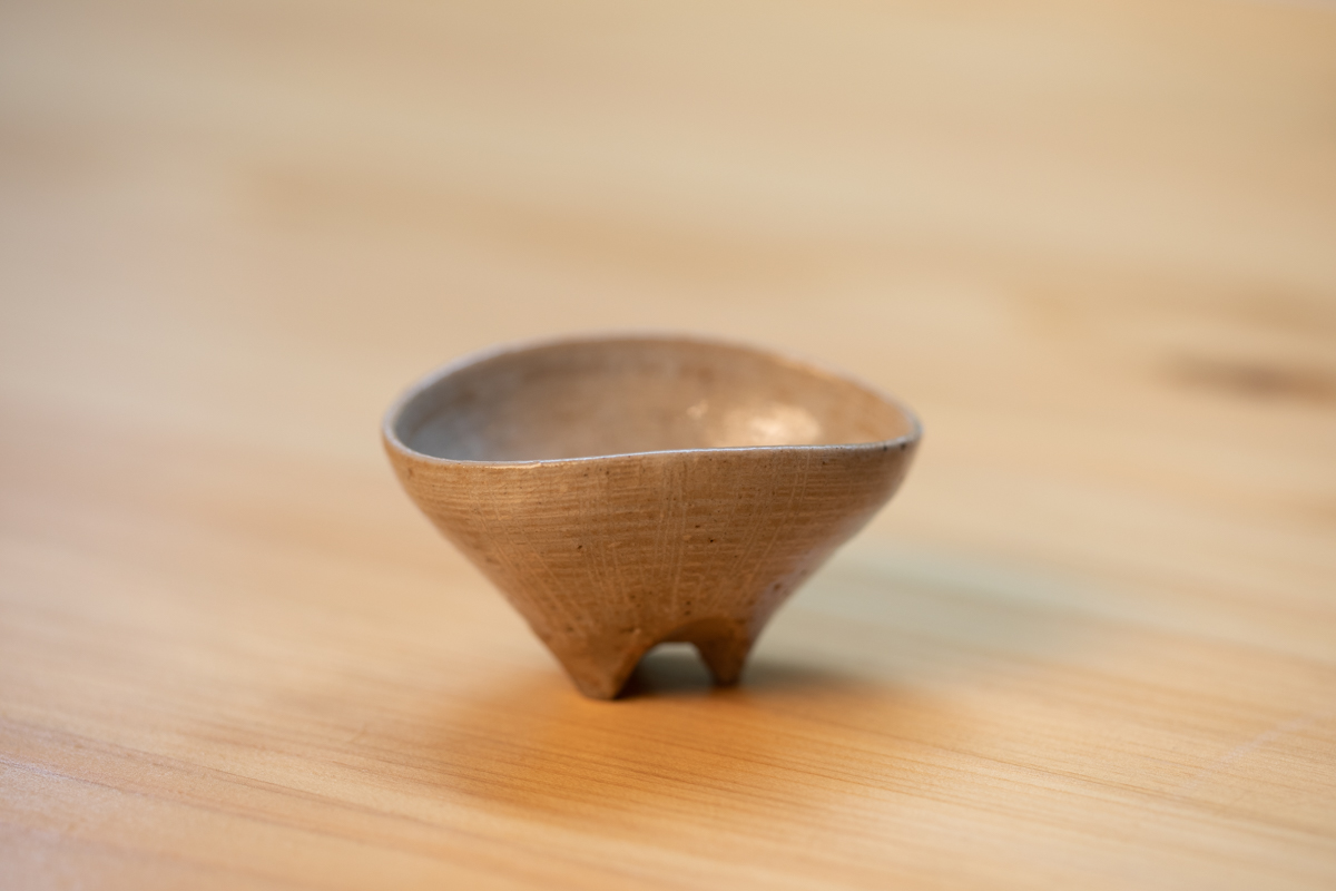 线纹雕刻杯 附原箱（横萩一光）