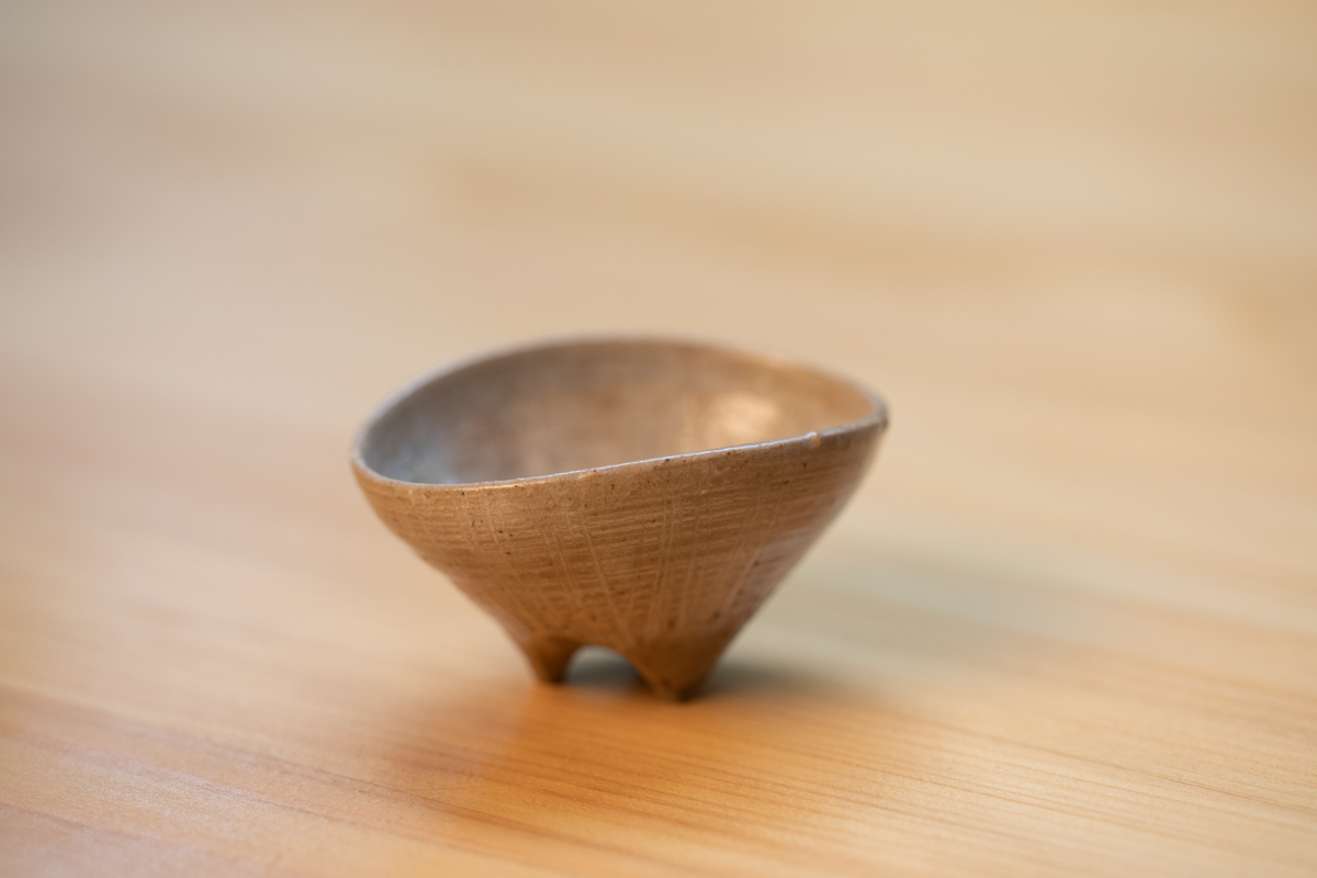 线纹雕刻杯 附原箱（横萩一光）