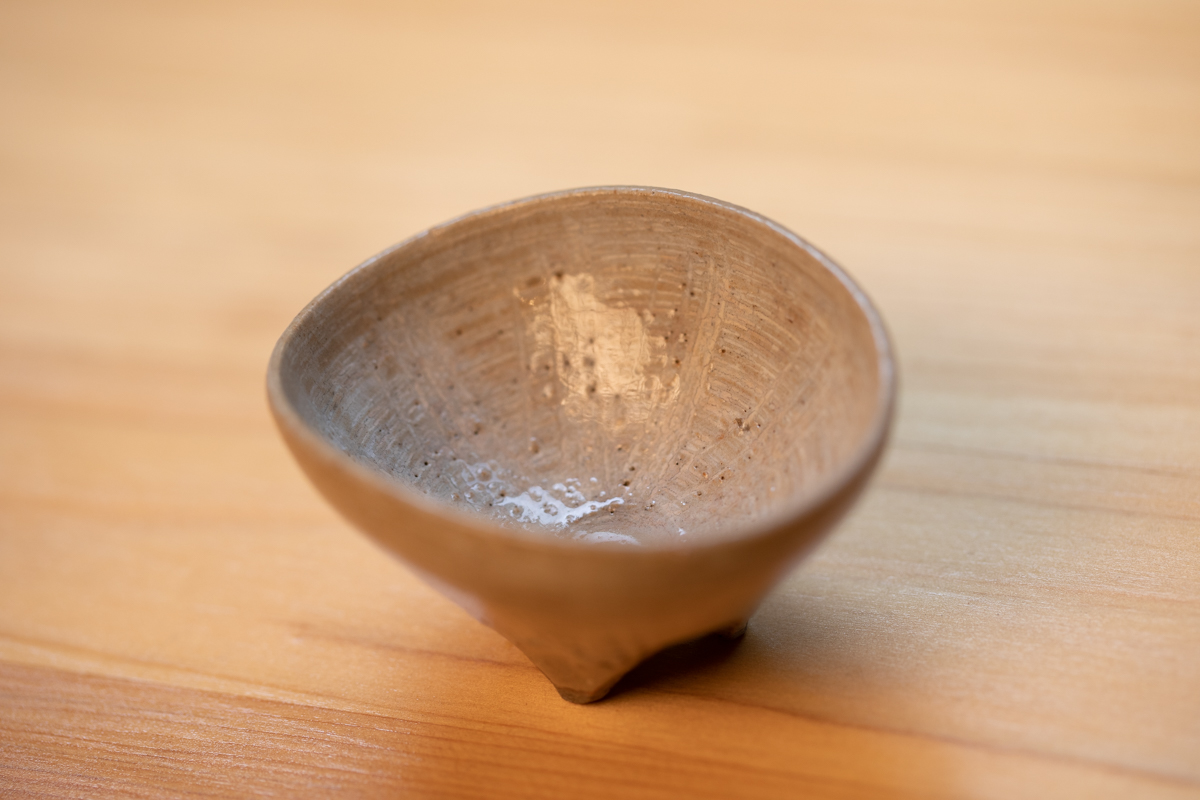 线纹雕刻杯 附原箱（横萩一光）
