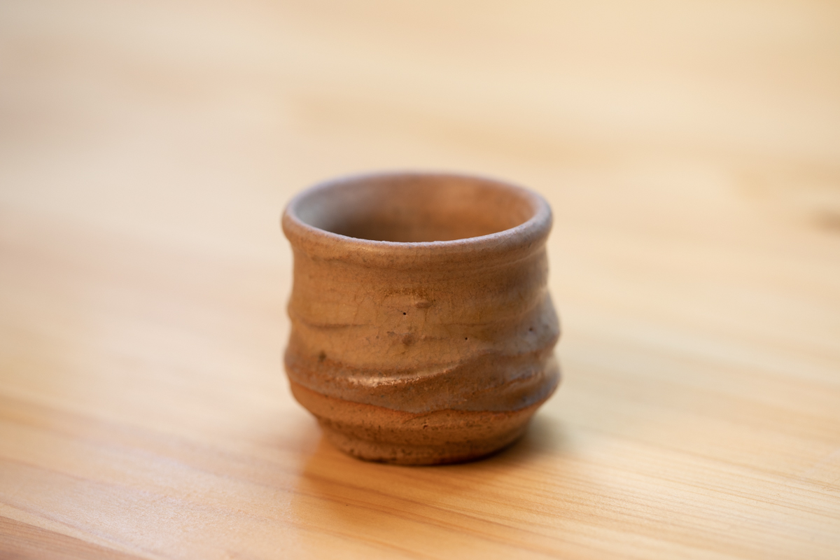 粉吹手酒吞 茶杯 附原箱（铃木八郎）
