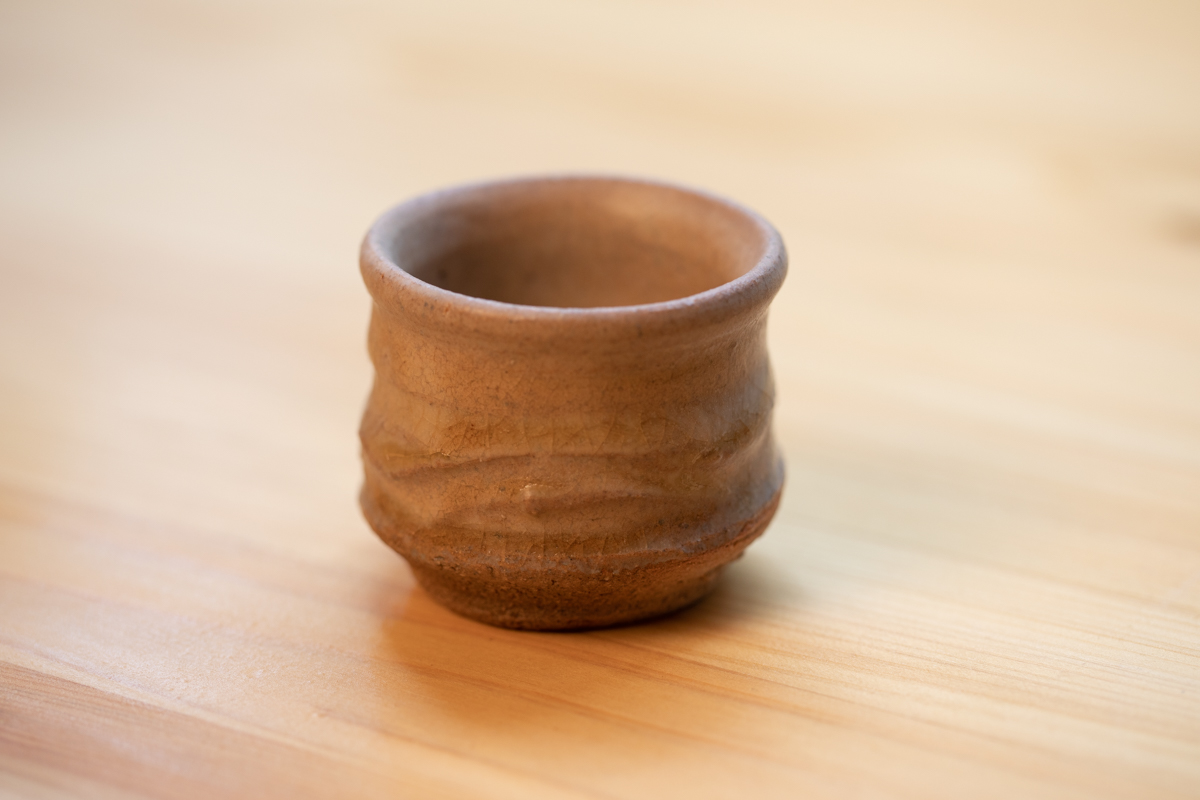 粉吹手酒吞 茶杯 附原箱（铃木八郎）