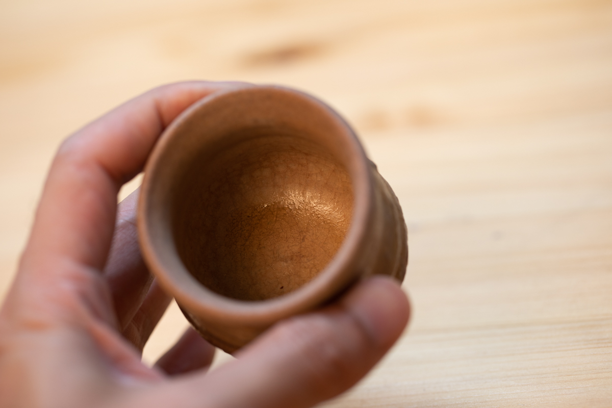 粉吹手酒吞 茶杯 附原箱（铃木八郎）