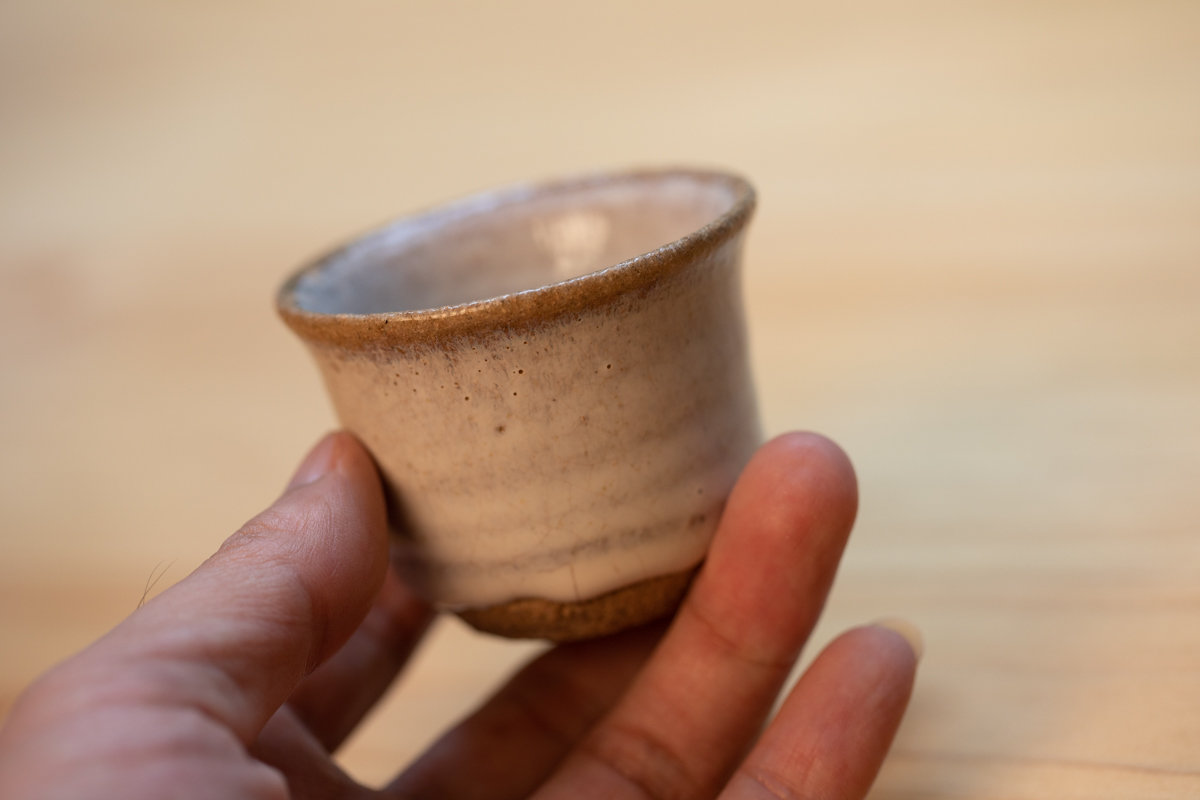 斑唐津酒吞 茶杯 附原箱（中里重利）
