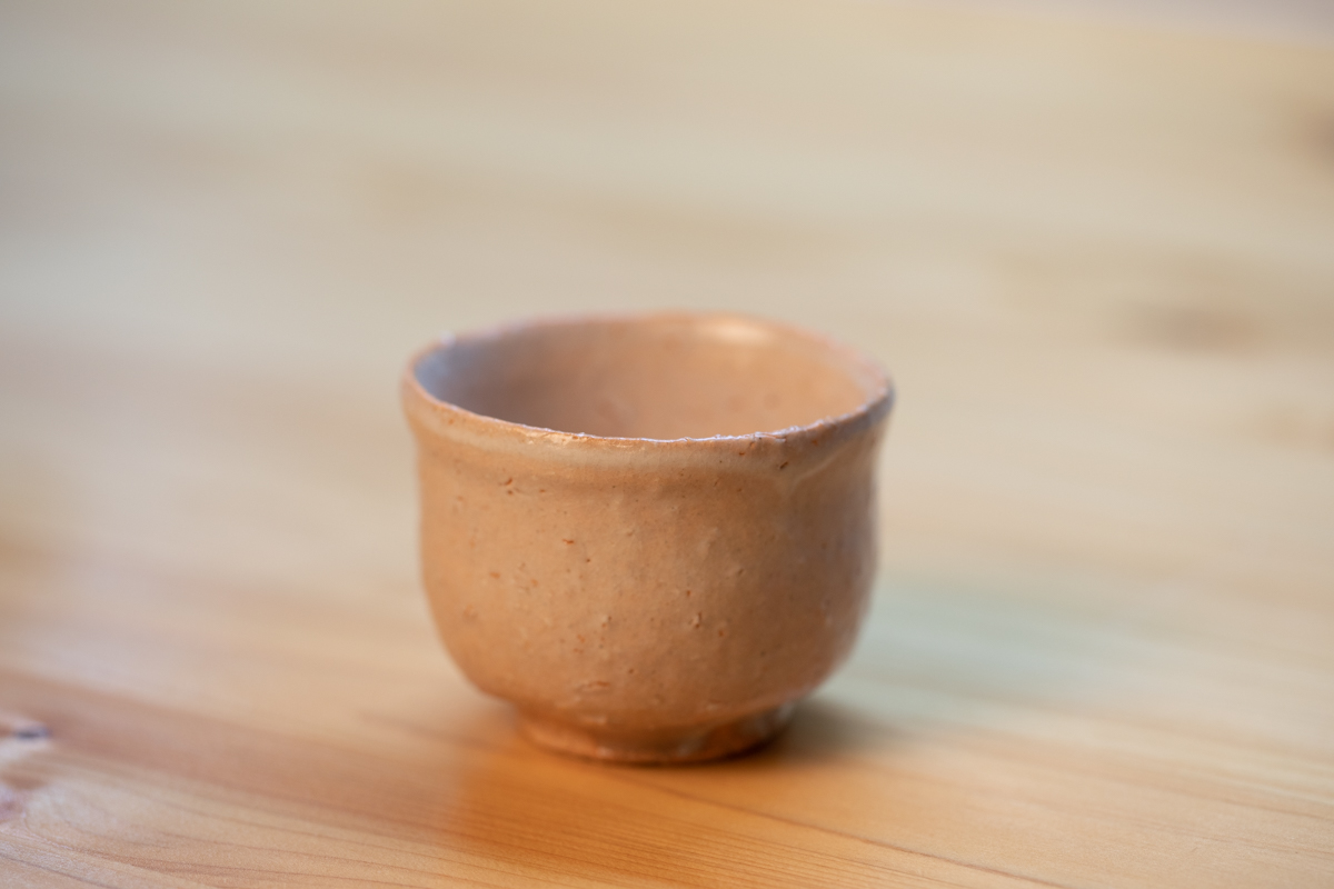 十二代 陶兵卫 萩烧酒吞 茶杯 附原箱（田原陶兵卫源次郎）