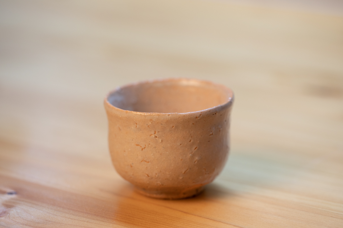 十二代 陶兵卫 萩烧酒吞 茶杯 附原箱（田原陶兵卫源次郎）