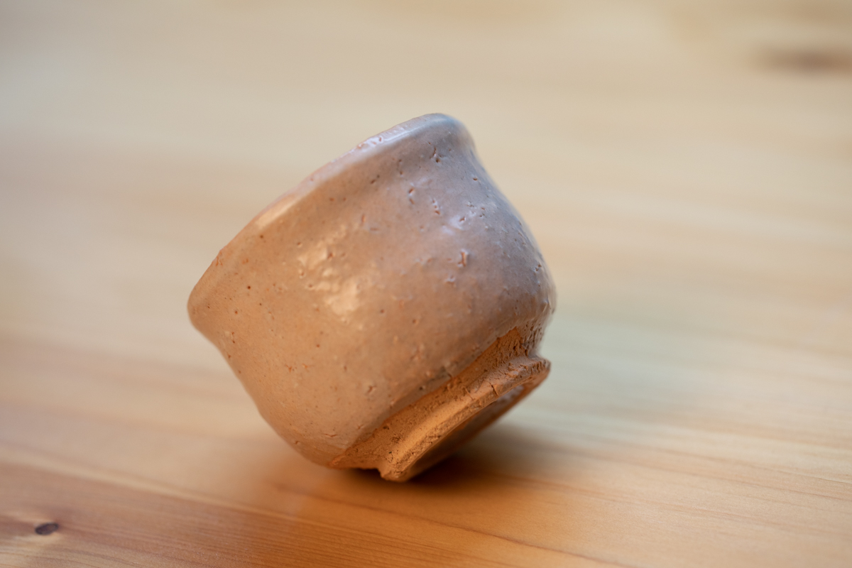 十二代 陶兵卫 萩烧酒吞 茶杯 附原箱（田原陶兵卫源次郎）