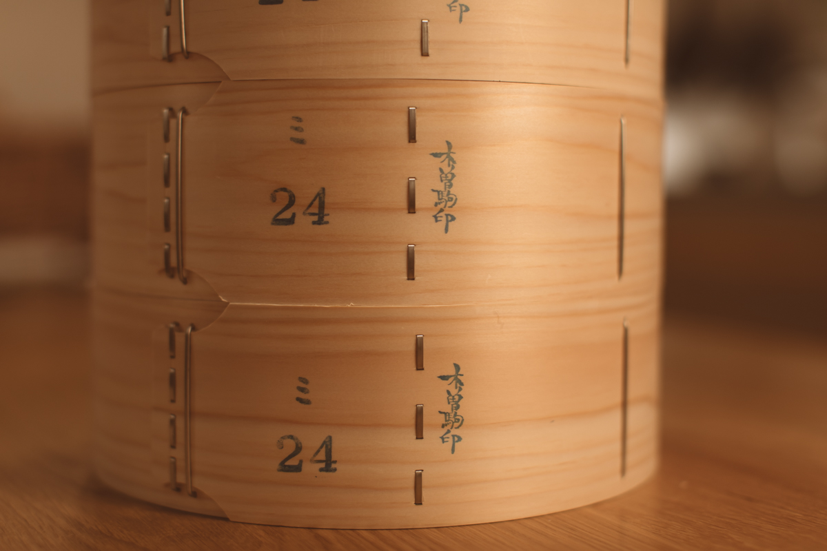 中华蒸笼 桧木24 双层带盖（木曽驹印）