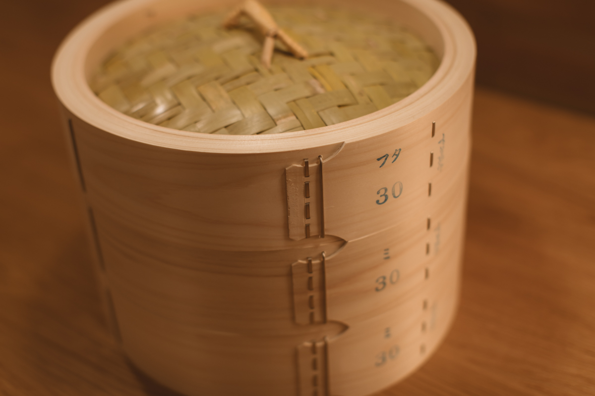 中华蒸笼 桧木30 双层带盖（木曽驹印）